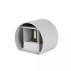Oprawa ścienna 6W V-TAC góra dół regulowana szary okrągły IP65 BRIDGELUX VT-756 4000K 660lm